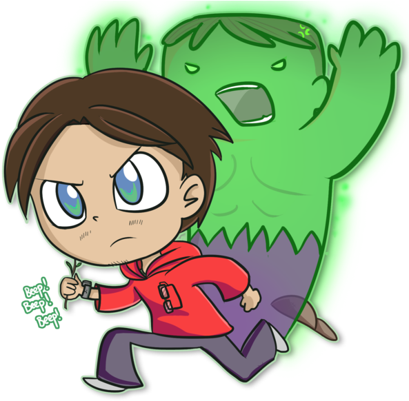Bruce Banner By Ecokitty - Drawing (600x593)
