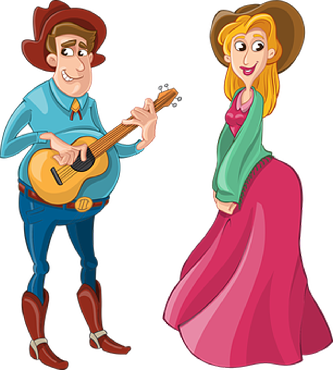 Halloween Party Dance Music - Animated Singers Country Couples (1275x1417)