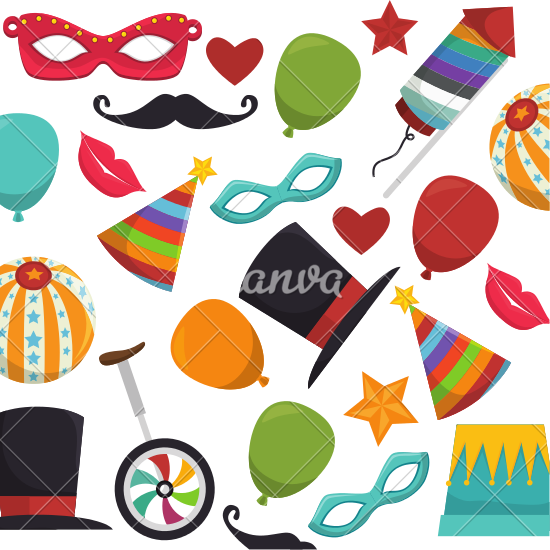Circus Clipart Wallpaper - Canva (550x550)