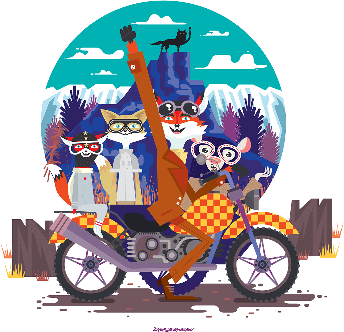 Fox Cartoon Poster Illustration - Fox Cartoon Poster Illustration (1200x1200)