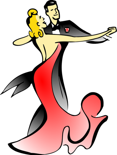 Dancing Clipart Tea Dance - Dance Couple Clipart (378x500)
