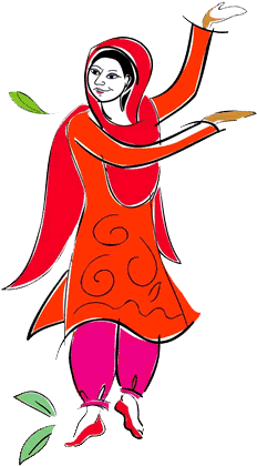 Dancing Clipart Punjabi - Punjabi Dance Png (270x514)