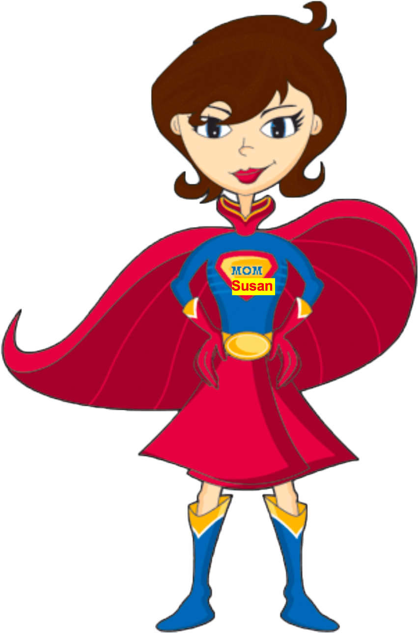 Superhero Mom Clipart (887x1324)