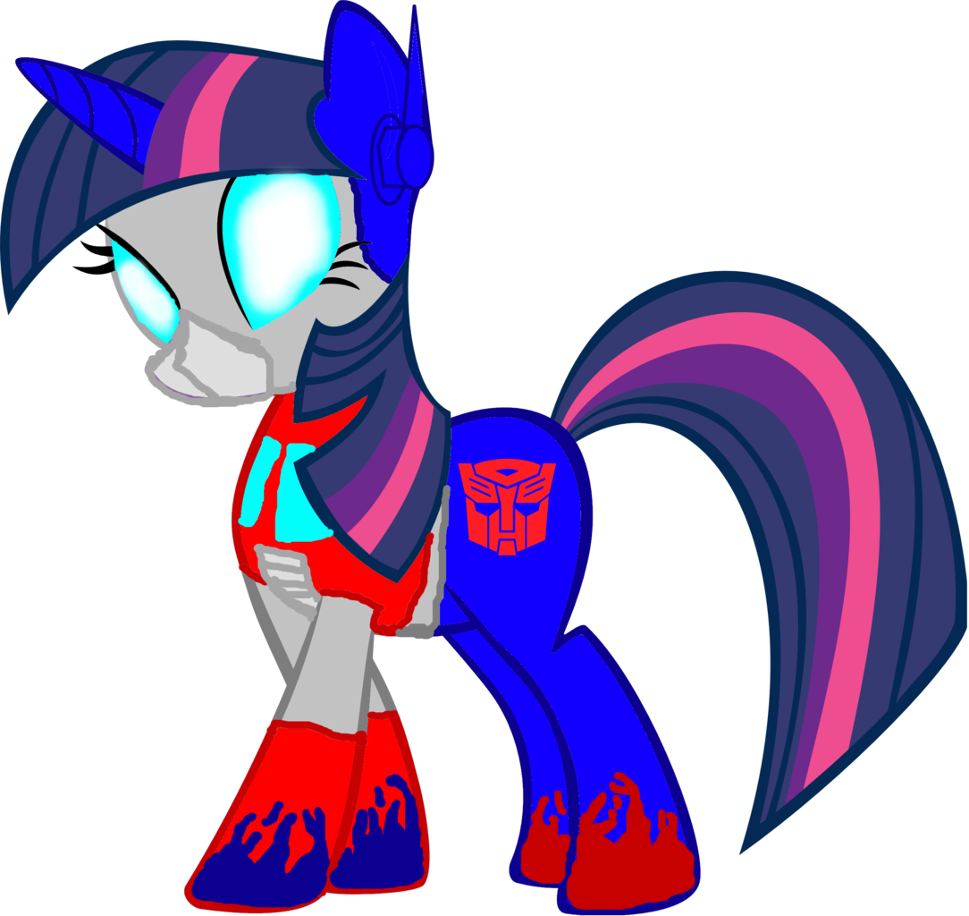 Autobot, Cardboard Twilight, Optimus Prime, Safe, Stock - Little Pony Friendship Is Magic (1084x1024)