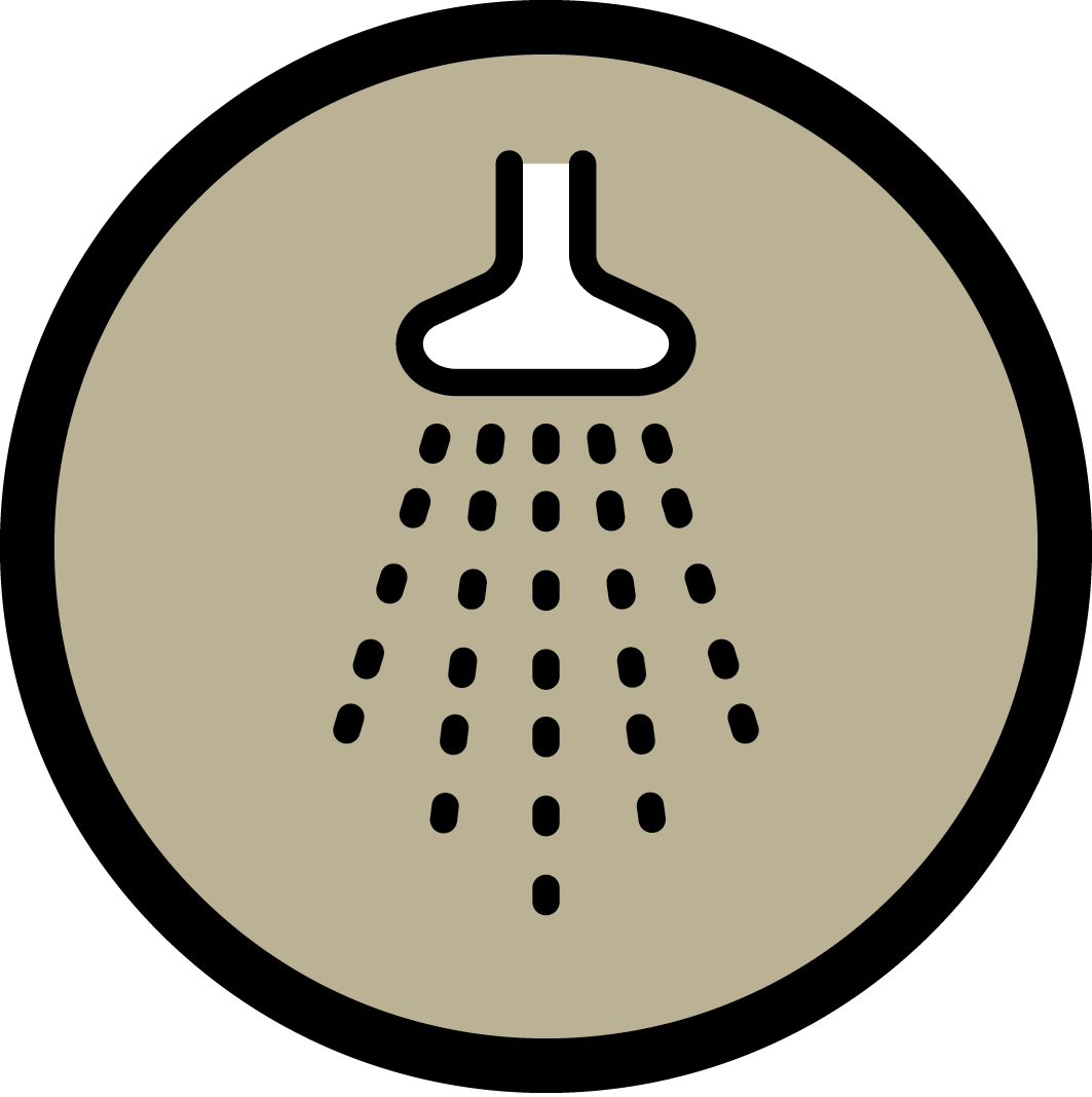 Showers Inside The Caravan Camping Area Are Complimentary - Circle (1063x1067)