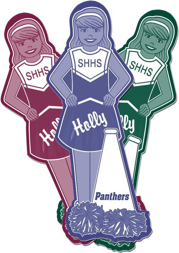 Dance / Drill Team & Cheerleader Keychain Tags - Illustration (900x900)