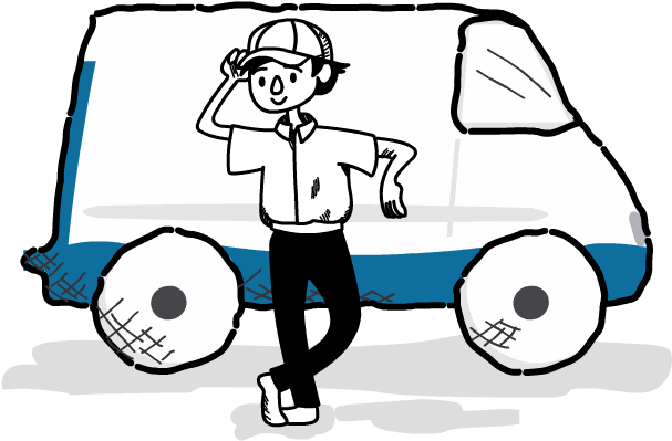 Man With A Van - Man With A Van Clipart (627x417)