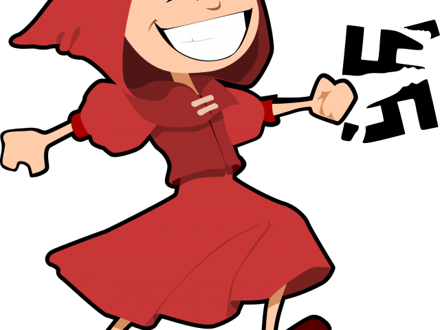 Hood Clipart Transparent - Little Red Riding Hood Cartoon (640x480)