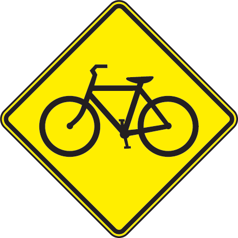 Bicycle Warning Sign Mutcd W11-1 - Bicycle Template (466x466)