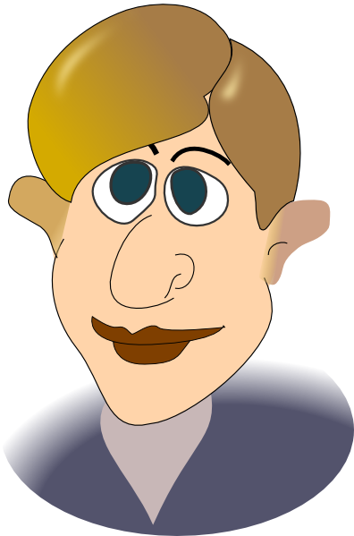 Man Svg Clip Arts 396 X 599 Px - Face (396x599)
