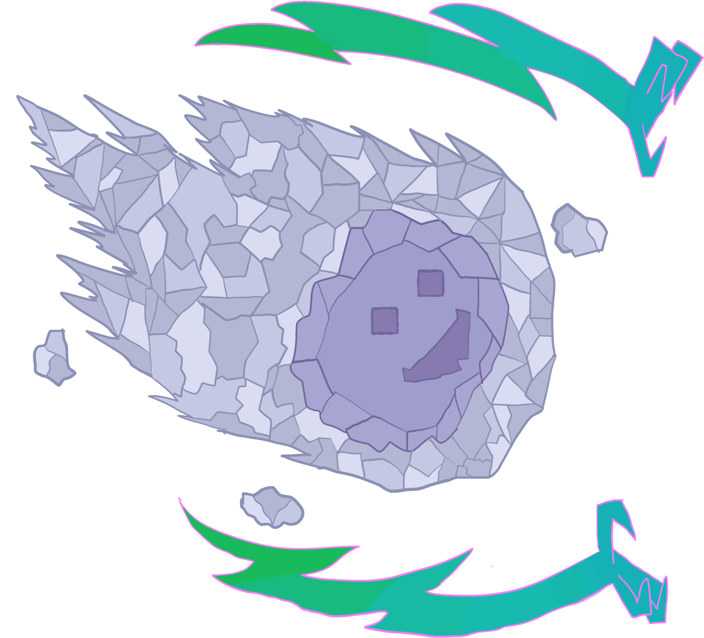 The Cold Asteroid Pokemon By Opalflouritebae - Illustration (1600x1600)