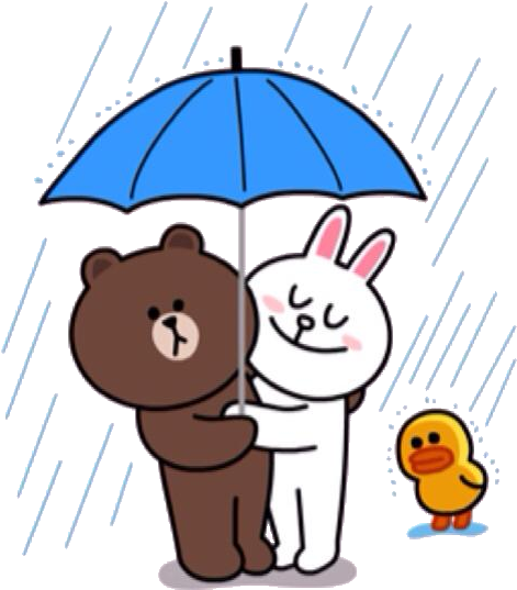 Rice Pot Next Door - Line Sticker Rain (501x640)