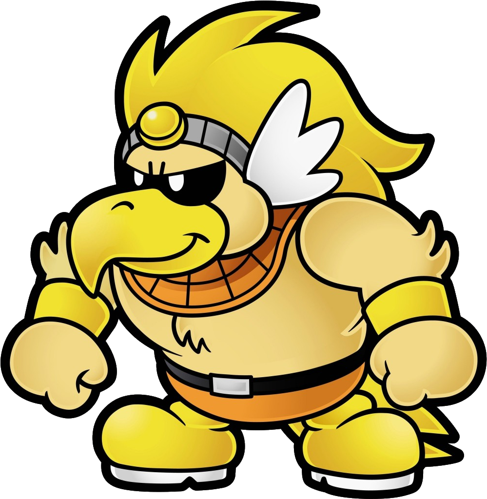 Rawk Hawk From Paper Mario - Paper Mario The Thousand Year Door Characters (1024x1071)