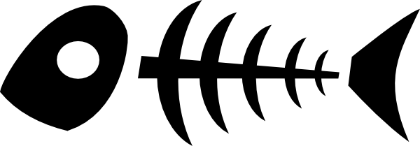 Fish Bones Clipart - Fish Skeleton Clip Art (600x209)