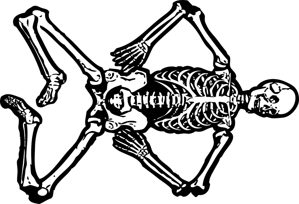 Dead Cartoon Fish 17, - Halloween Skeleton Greeting Card (960x655)