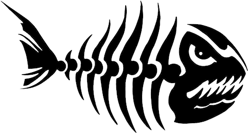 Fish Bones Decal Sticker - Bonefish Stickers (500x500)