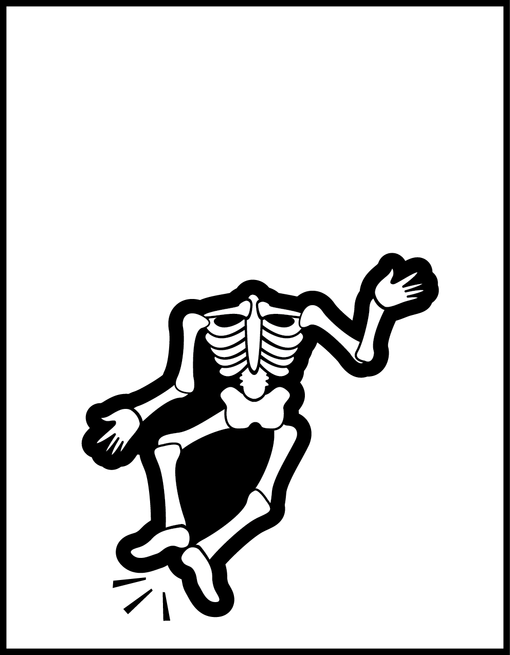 Dog Bone Coloring Sheet Bones - Bone (992x1275)