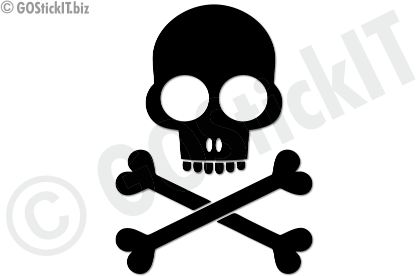 Skull Cartoon Design Series Vinyl Decal - Many Chemicals Are In A Cigarette (900x613)