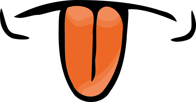 Tongue Sticking Mouth Body Human Part Orga - Tongue Cartoon Png (654x340)