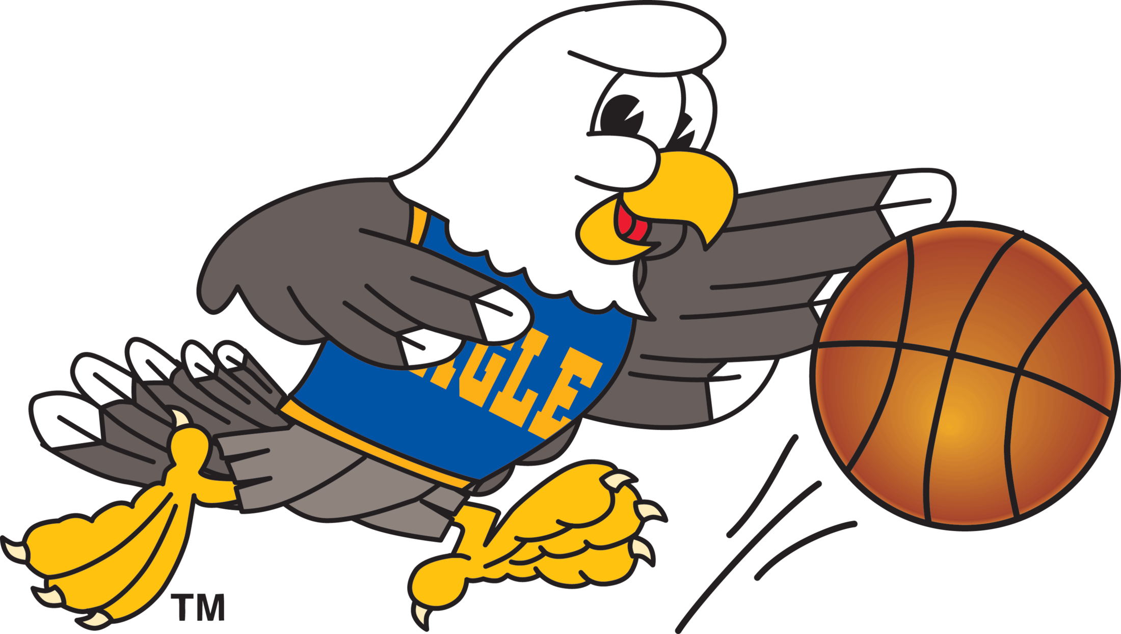 Bald Eagle Basketball Mascot Clip Art - Bald Eagle Basketball Mascot Clip Art (2200x1245)