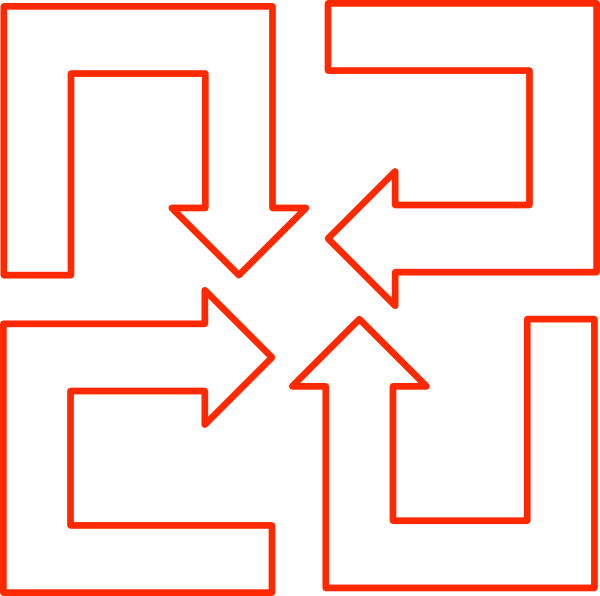 Free Vector U Shaped Arrow Set Clip Art - Arrow (600x596)