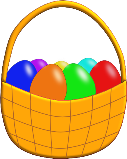 Clipart Of Baskets, Basket And Bascket Full - Storage Basket (522x599)