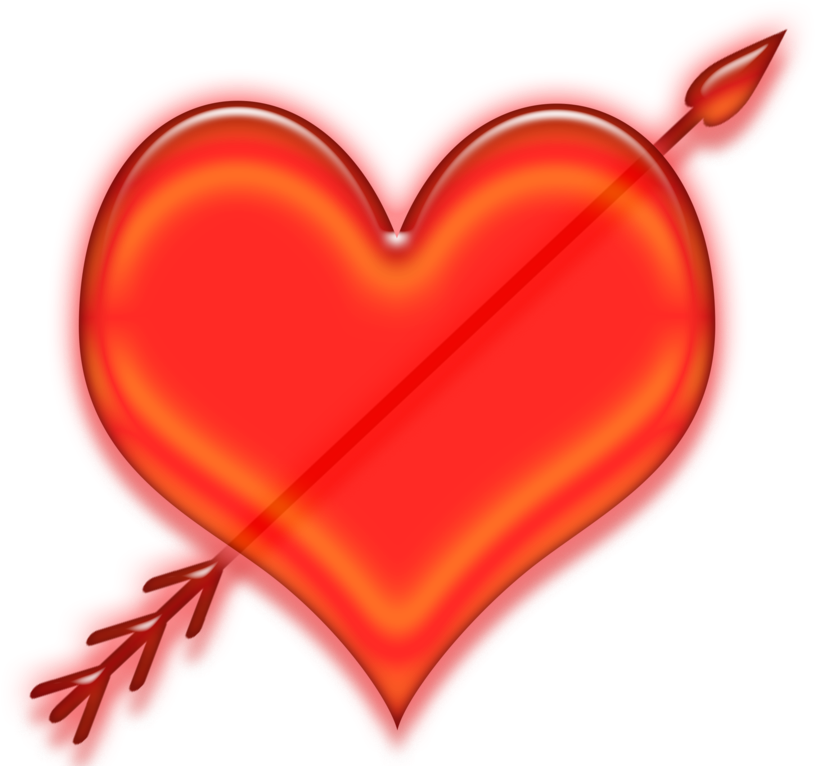 Red Heart And Arrow By Thestockwarehouse - Hearts And Arrows (900x792)