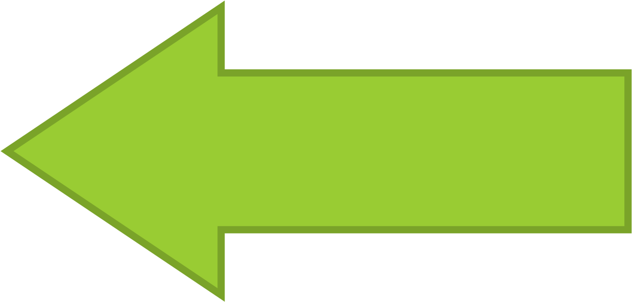 Arrow Facing Left - Green Arrow To The Left (1280x636)