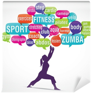 Nuage De Mots Bulles Silhouette - Keep Fit Greeting Card (400x400)