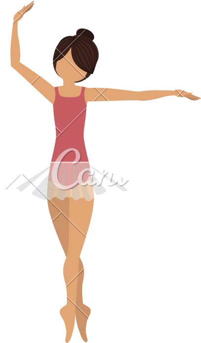 Isolated Girl Practice Ballet Design - Girl (800x800)