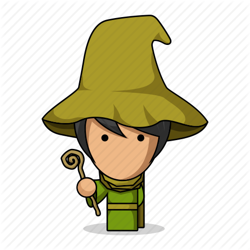 Wizard Clipart Medieval - Sorcerer Avatar (512x512)