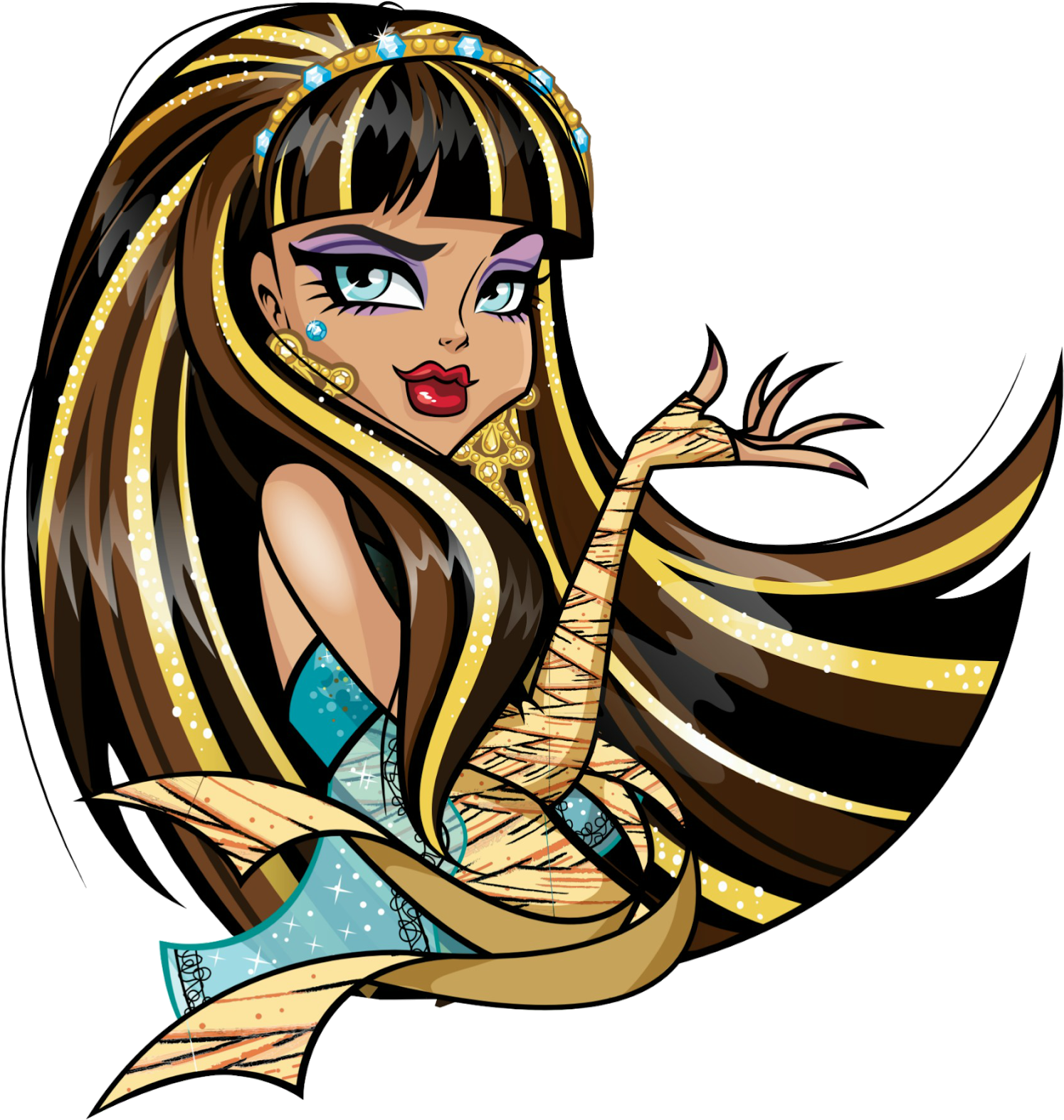 Ooak, Monster High, Dolls, Bratz, Bratzillaz, Fashion - Monster High Cleo Png (1517x1600)