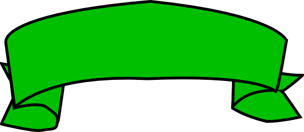 Green Banner Clipart - Green Banner Clip Art (600x261)