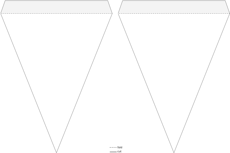Medium Image - Triangle Flag Banner Template (800x566)