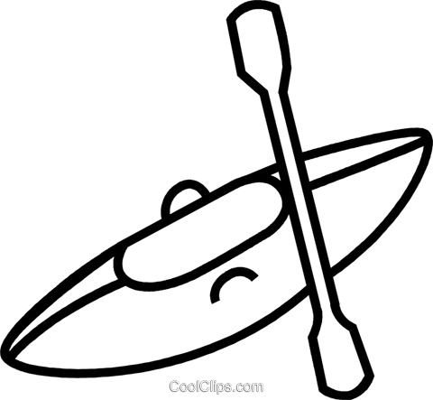 Kayak Clipart Black And White - Kayak Black And White (480x443)