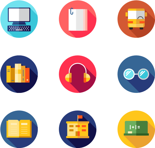 Back To School - School Icons Png (600x564)