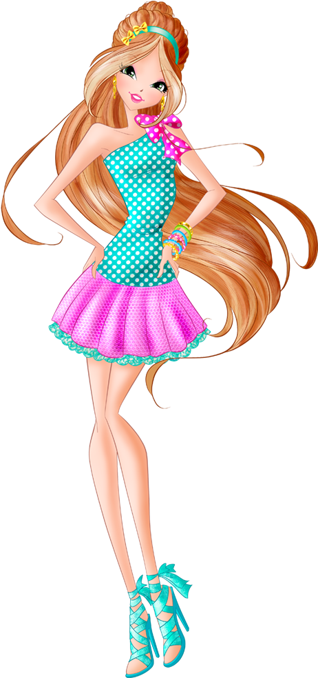World Of Winx Chef Chic Flora Strawberry Outfit Png - Winx Club (1000x1000)