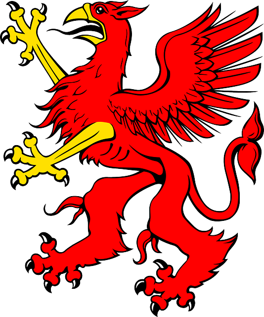 Symbol, Bird, Art, Griffin, Animal - Red Griffin (534x640)