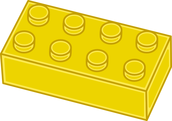 Yellow Lego Brick Clipart I2clipart Free - Yellow Lego Brick Png (600x423)
