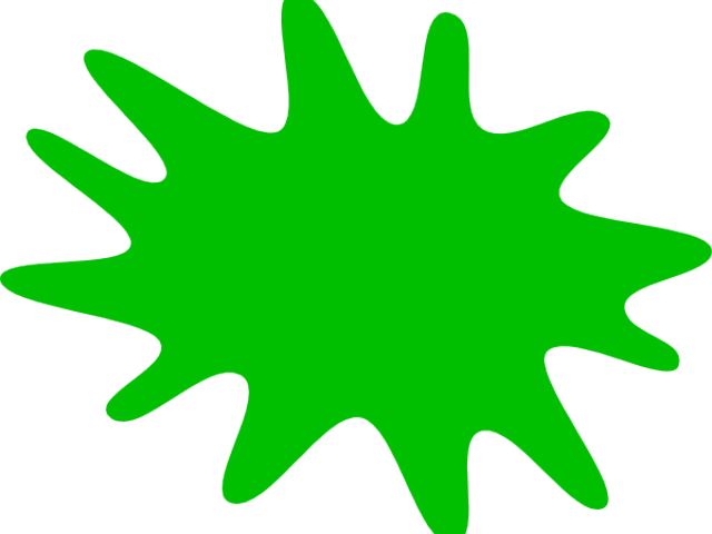 Paint Splat Clipart - Green Paint Clipart (640x480)