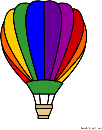 Free Colorful Hot Air Balloon Clip Art - Hot Air Balloon (450x450)