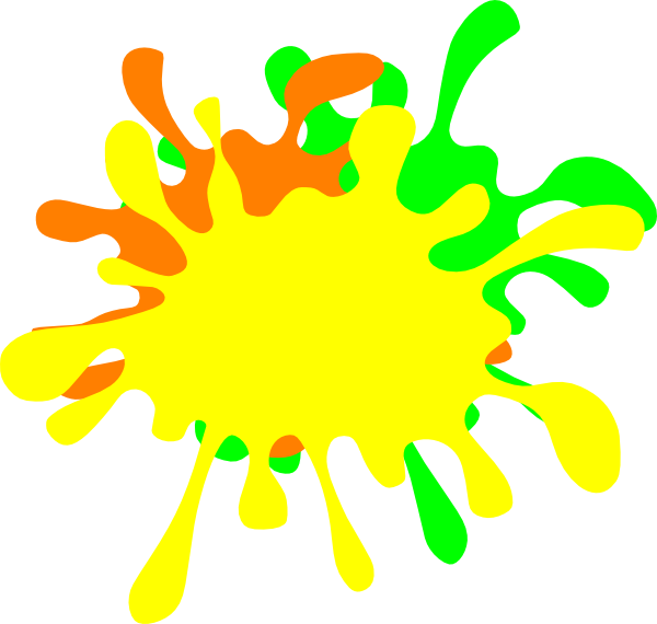 Green Clipart Splat - Transparency (600x570)