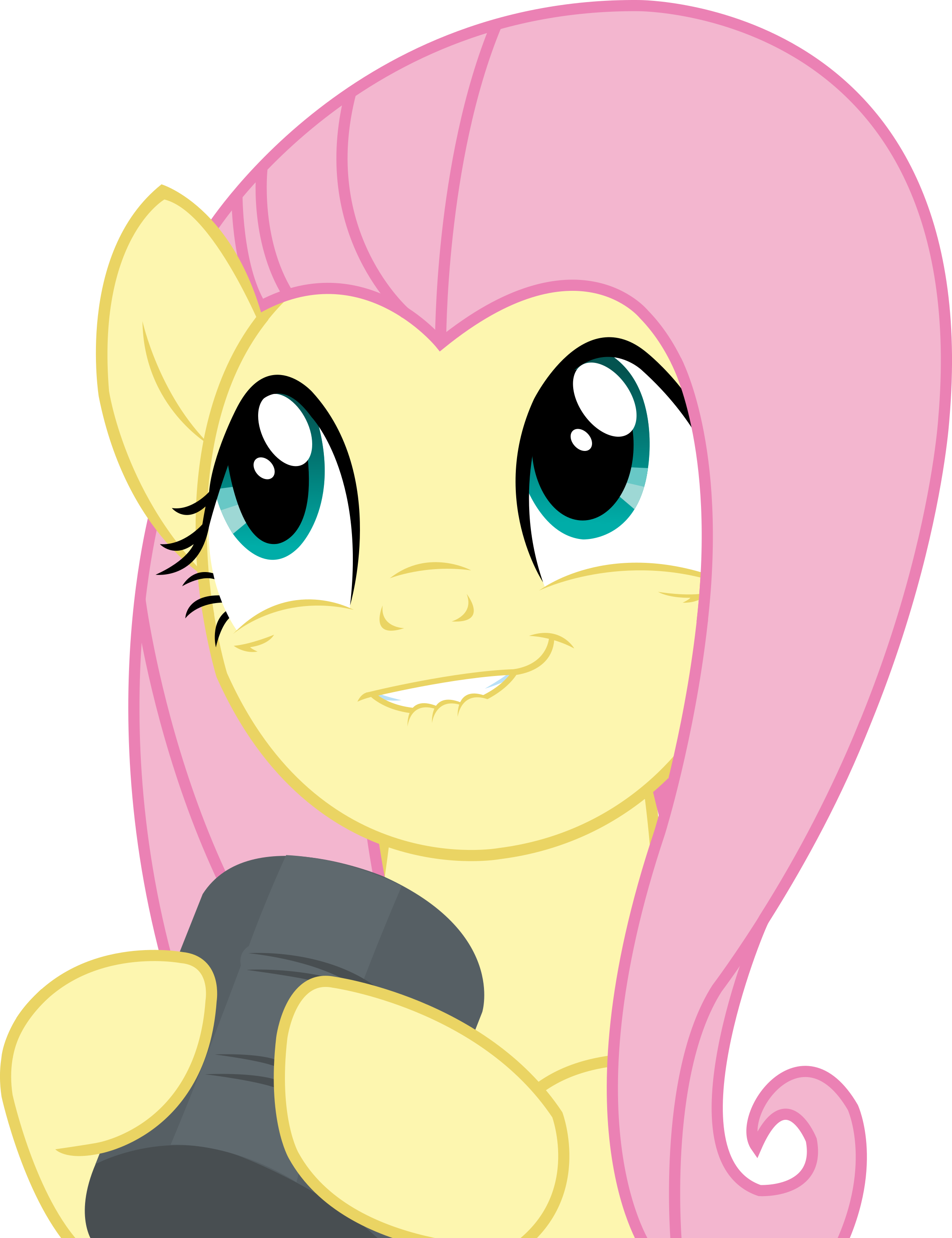 Sketchmcreations, Fluttershy, Lip Bite, Safe, Scare - Smirk (2272x2954)