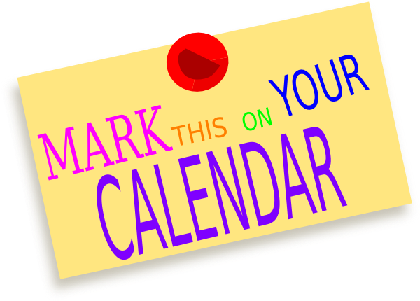 Mark Your Calendar Clipart (600x430)