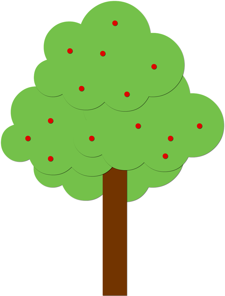 Forest, Tree, Fruits, Nature, Forest, Drawing - Illustration (1003x1280)