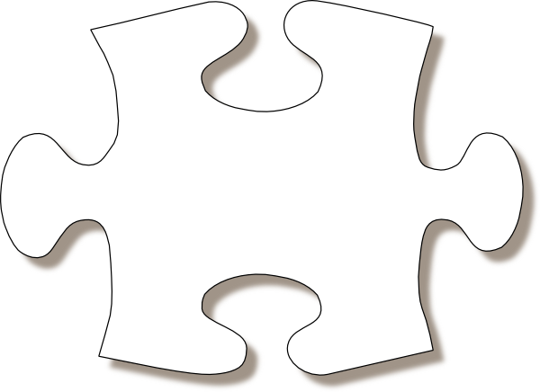 Puzzle Clipart House Outline - Autism Puzzle Piece Vector (600x436)