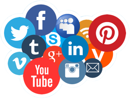 Luxury Social Media Icons Transparent Background The - Transparent Background Social Media Icons (434x331)