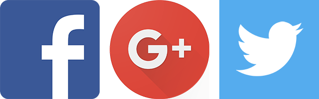 Blue, Button, Facebook, Social Icon - Google+ Social Media Icon (640x200)