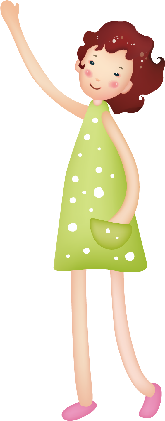 Cartoon Illustration - Curly Girl - Cartoon Illustration - Curly Girl (1500x1501)