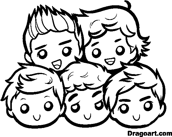 1 Direction Coloring Pages Growerland Info Icarly Coloring - One Direction Logo Coloring Pages (600x470)